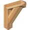 Ekena Millwork Traditional Arts and Crafts Rough Sawn Bracket w/ Offset Brace, Western Red Cedar, 8"W x 28"D x 28"H BKT0806X28X28TRA03RWR - alternate 1